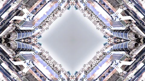SiFi Space Basement B2 kaleida4 Video stock 245373124