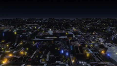 SiFi Space Basement C1 night Stock Footage 244932386