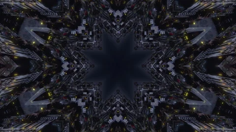 SiFi Space Basement D2 night kaleida1 Stock Footage 244808573
