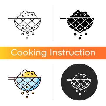 Sift cooking ingredient icon Stock Illustration