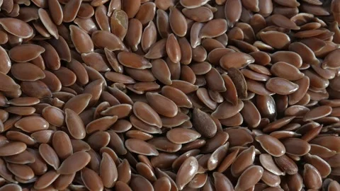 Sift flax seeds. Stock Footage 97930139