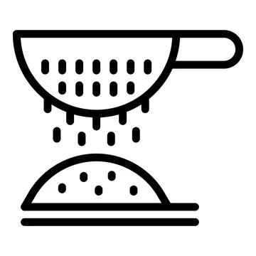 Sift the flour icon outline vector. Cooking kitchenware stuff Stock Illustration