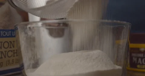 Sifter flour bowl 스톡 동영상 147259331