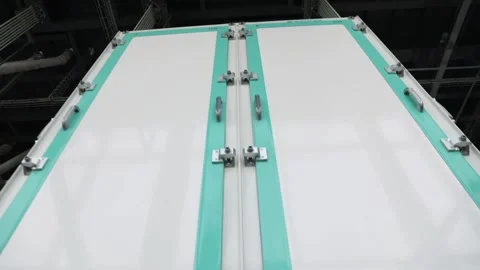 Sifting flour and breaking into different fractions. Close up sieve container Stock-Footage 278371347