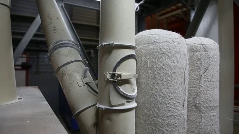 Sifting the flour in the factory Stock Footage 71357147