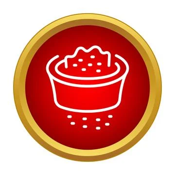 Sifting flour icon for baking and cooking ingredients Stock Illustration