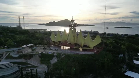 Siger Tower of Lampung Stock Footage 273003497