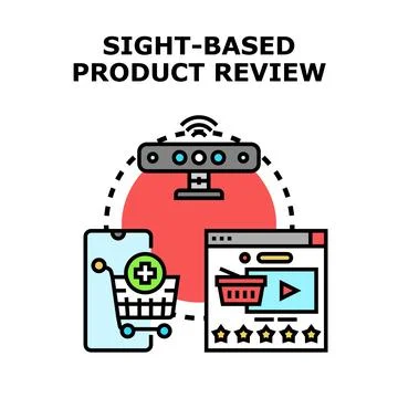 Sight based product review process with digital devices 库存插图