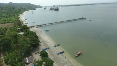 The sight of the beach from the sky Stock Footage 170515065