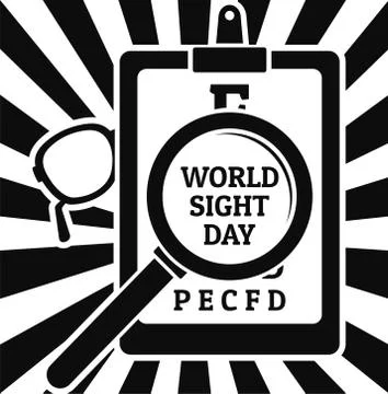 Sight day concept background, simple style Stock Illustration