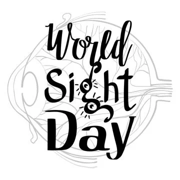 Sight day concept background, simple style Illustrazione stock