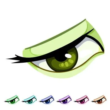 Sight eye cartoon vector graphic Stock Illustration