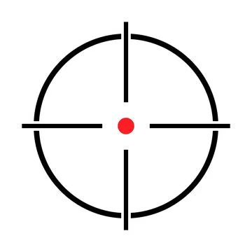 Sight gun vector icon. Modern target illustration of crosshair symbol for web Stock Illustration