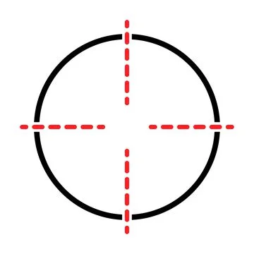 Sight gun vector icon. Modern target illustration of crosshair symbol for web Stock Illustration