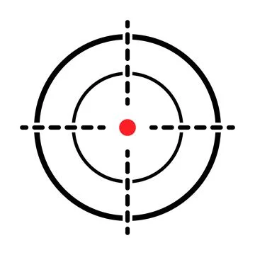 Sight gun vector icon. Modern target illustration of crosshair symbol for web Stock Illustration