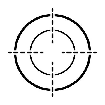 Sight gun vector icon. Modern target illustration of crosshair symbol for web Stock Illustration