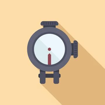 Sight icon flat vector. Rifle scope 스톡 일러스트