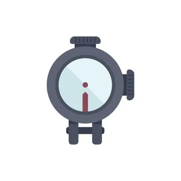Sight icon flat vector. Rifle scope Stock Illustration