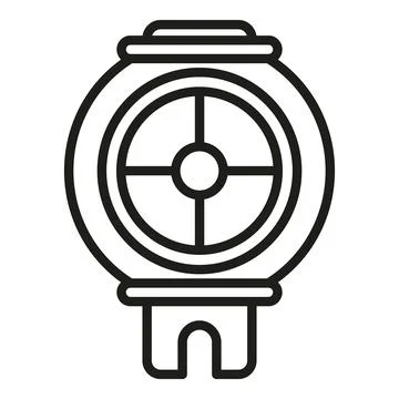 Sight icon outline vector. Rifle scope 스톡 일러스트