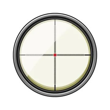 Sight scope sniper cartoon vector illustration 스톡 일러스트