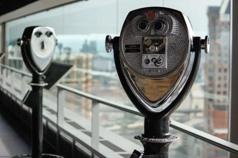 Sight seeing binoculars Stock Photos