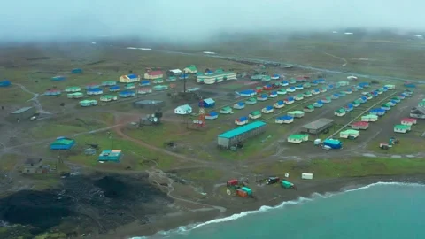 Sight at settlement from above. Stock Footage 164546733