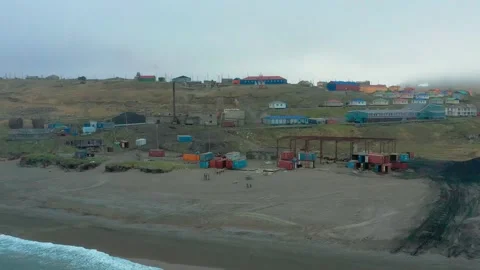 Sight at settlement from above. Stock Footage 164553212