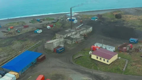 Sight at settlement from above. Stock Footage 165030578
