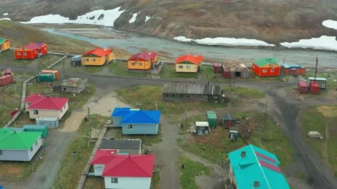 Sight at settlement from above. Stock Footage 165030603