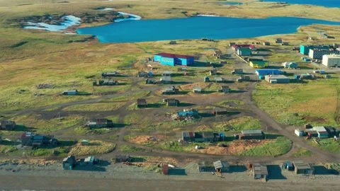 Sight at settlement from above. Stock Footage 165030633