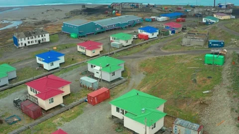Sight at settlement from above. Stock Footage 165372439