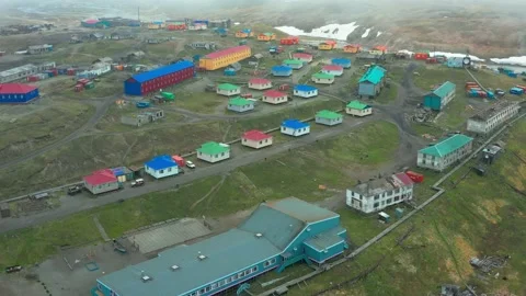 Sight at settlement from above. Stock Footage 165915184