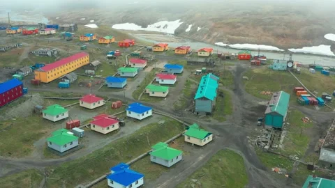 Sight at settlement from above. Stock Footage 166187787