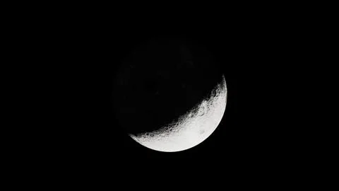 Sight of the sun-drenched side of the moon from a distance Stock Illustration