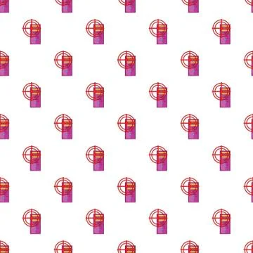 Sight on system unit pattern, cartoon style Stock Illustration