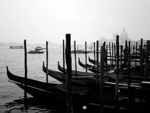 Sight of Venice with gondolas Stock Photos