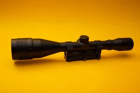 Sight for weapons on a yellow background Stock Photos