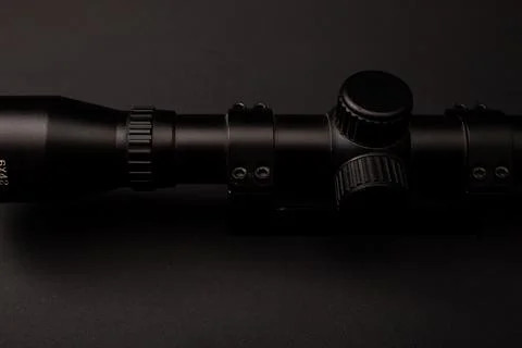 Sight for weapons on a yellow background Stock Photos