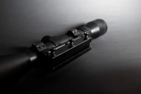 Sight for weapons on a yellow background Stock Photos