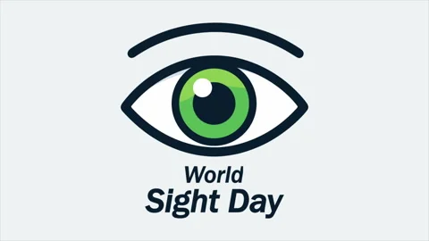 Sight world day eye logo Video stock 346410180