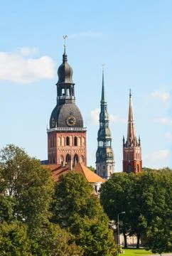 Sights Of Riga Stock Photos