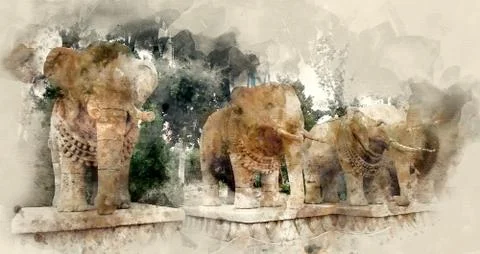 Sights Spain Stock Illustration