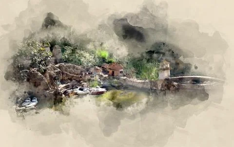 Sights Spain Stock Illustration