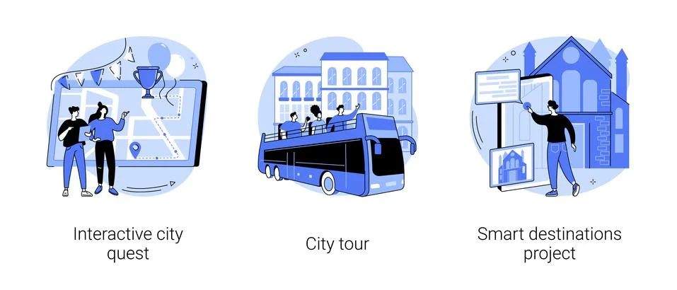 Sightseeing abstract concept vector illustrations. 스톡 일러스트