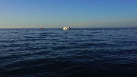 Sightseeing boat on the sea Stock Footage 153398091