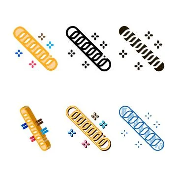 Sightseeing boat styleset top view icon vector outline 스톡 일러스트