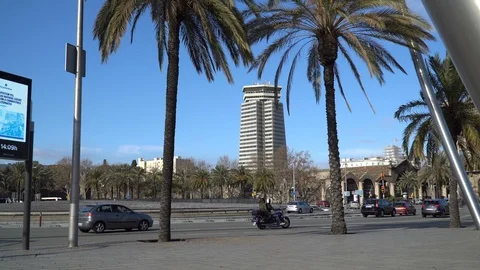 Sightseeing Bus Barcelona Stock Footage 86774971
