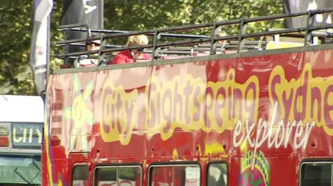 Sightseeing bus, Sydney Stock Footage 34692652