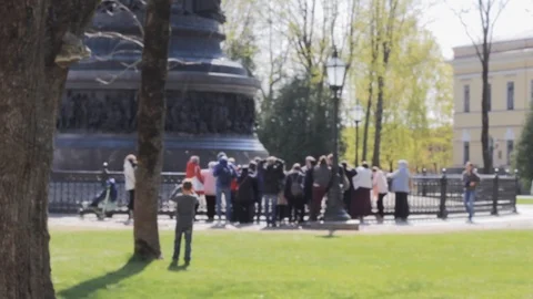 Sightseeing group  trip tourism   background Stock-Footage 107635789