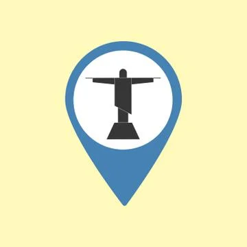 Sightseeing Pin Vector Illustrazione stock